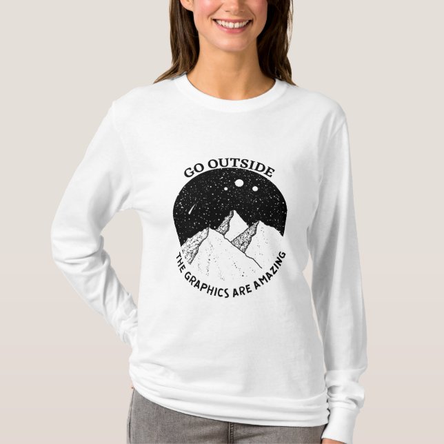 T-shirt sortir les graphismes sont incroyables nature vint (Devant)