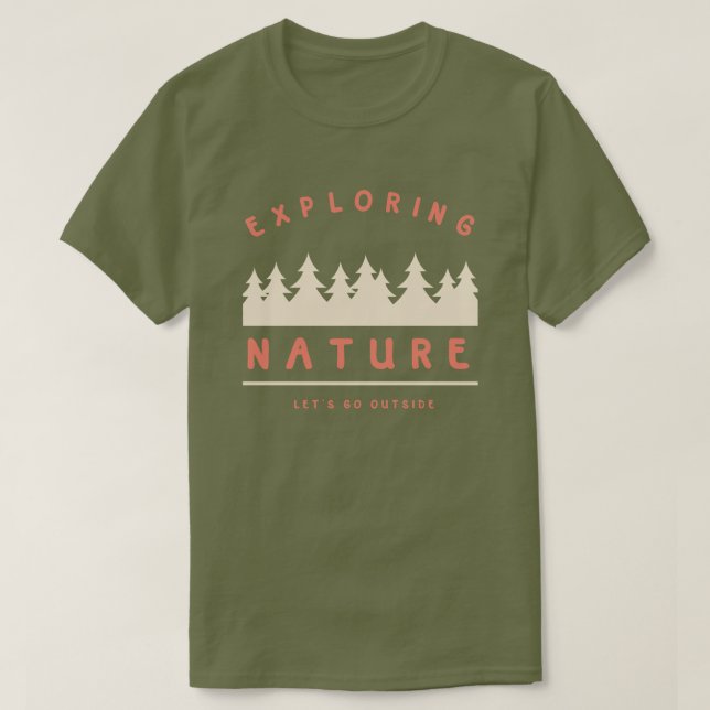 T-shirt Sortons et explorons la nature (Design devant)