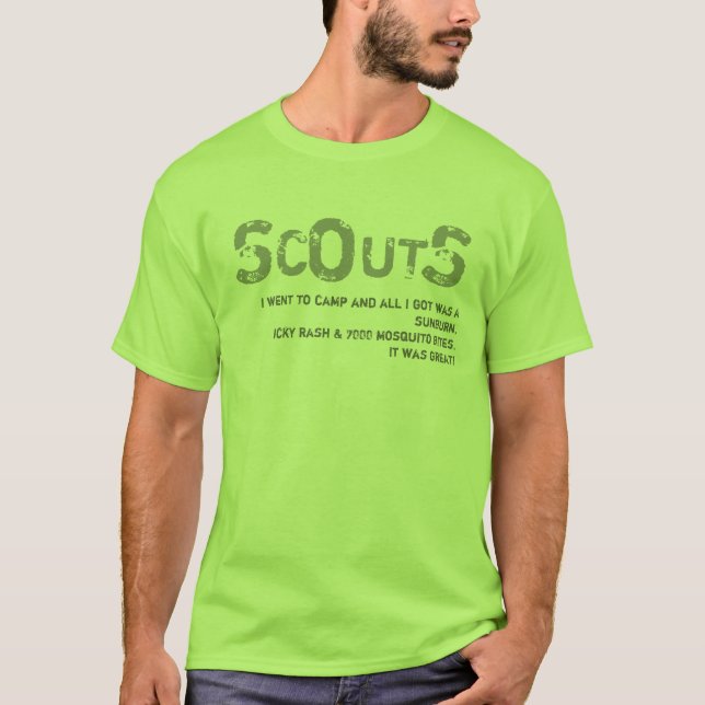 T-shirt SOS - Chemise de camping de scouts de garçon (Devant)