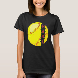 T-shirt Sotball Mama Sport Jour Fête des Mères
