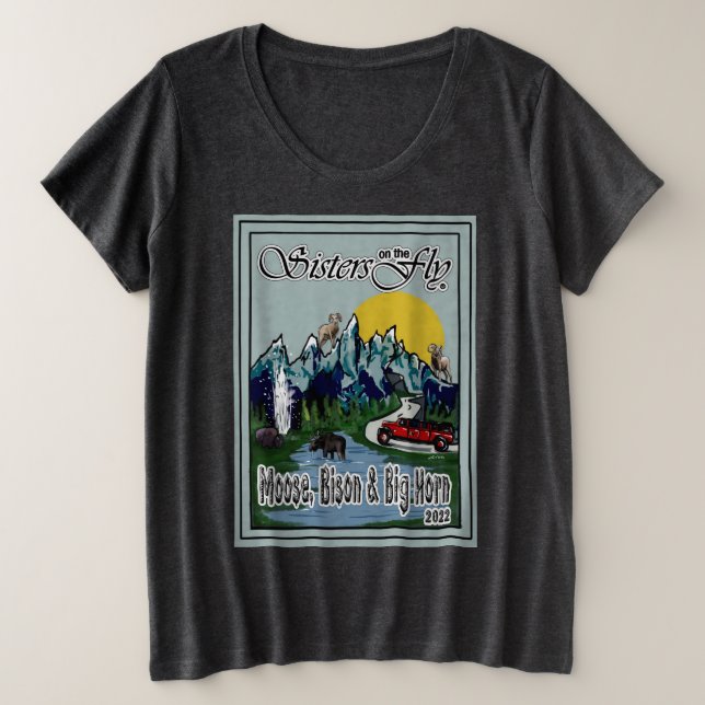 T-Shirt SOTF Oie, Bison & Grosse Corne Plus Taille (Design devant)