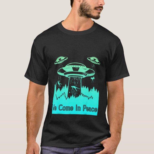T-shirt Soucoupe volante OVNI Les astronautes sont Aliens  (Devant)