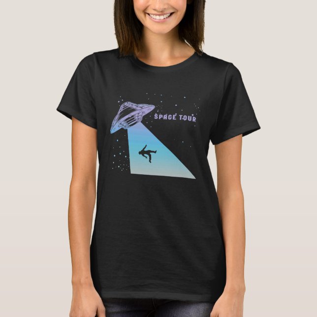 T-shirt Soucoupe volante OVNI Les astronautes sont Aliens  (Devant)