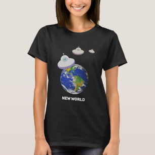 T-Shirt soucoupes volantes autour du monde