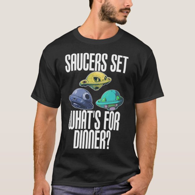 T-shirt Soucoupes volantes Jeu foncé (Devant)