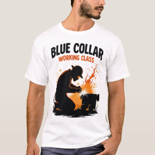 T-shirt Soudage de collier bleu - Classe de travail