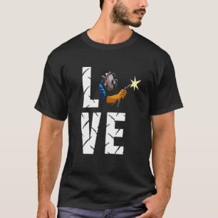 T-shirt Soudage Fière Travailler dur Usa Drapeau Souder