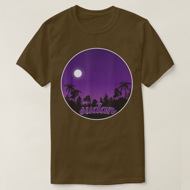 T-shirt soudan De nuit avec Palms (Design devant)