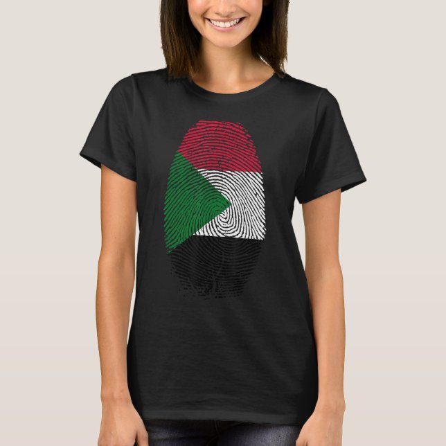 T-shirt Soudan Drapeau Empreinte C'Est Dans Mon Adn Pour L (Devant)