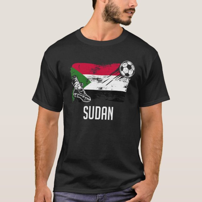T-shirt Soudan Drapeau Jersey Soudanais Équipe de football (Devant)