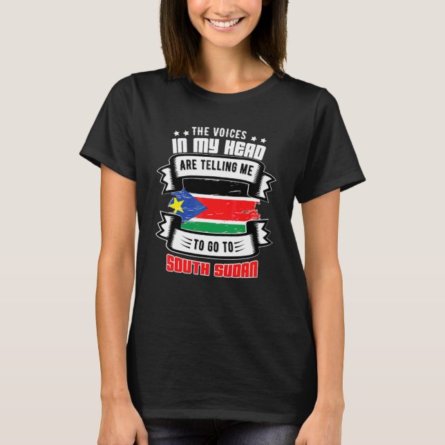 T-shirt Soudan du Sud Dans Ma Tête (Devant)