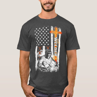 T-shirt Souder American Flag Soudage Matériau de fusion