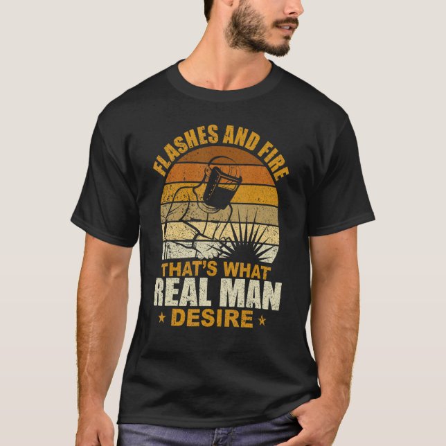 T-shirt Souder Flashes Et Feu Ce Vrai Homme Desi (Devant)