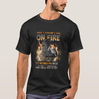 T-shirt Souder Je sais que je suis en feu drôle