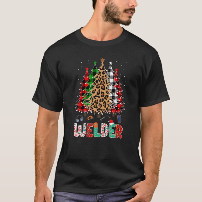 T-shirt Souder Leopard Rouge Blanc Vert Vert Plaid Tre de  (Devant)