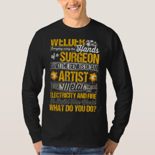 T-shirt Souder Pour Hommes Drôle Soudage Dit Artiste De If