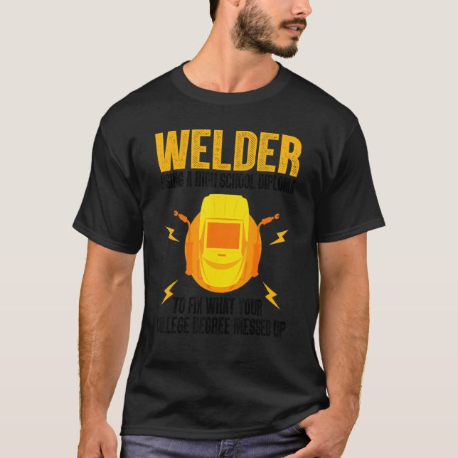 T-shirt Souder Pour Hommes Femmes Soudure En Acier Migtig  (Devant)