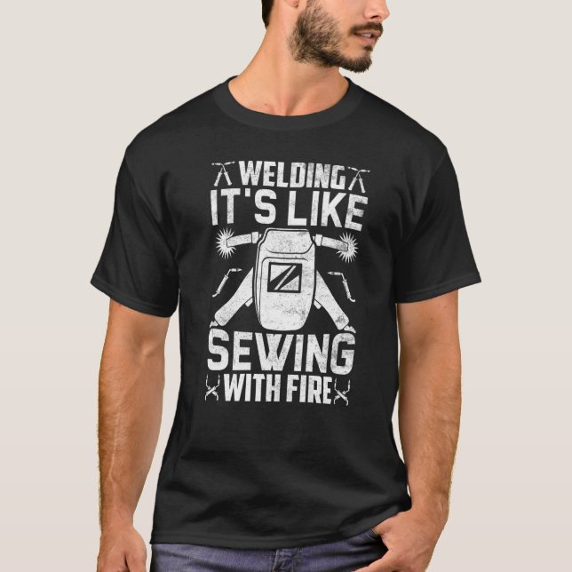 T-shirt Souder souder c'est comme coudre avec des artisans (Devant)