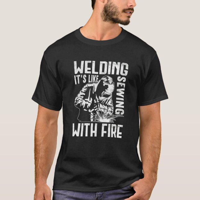 T-shirt Souder souder c'est comme coudre avec des artisans (Devant)