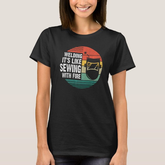 T-shirt Souder souder c'est comme coudre avec des artisans (Devant)