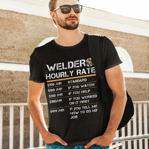 T-shirt Souder Taux Horaire Drôle Soudage Journeyman Forge