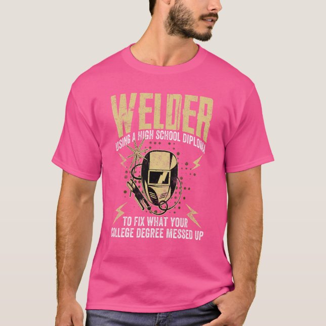 T-shirt Souder Utiliser Le Lycée Diplôme Collège Messed Up (Devant)