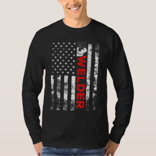 T-shirt Souder Vintage USA American Flag Welder