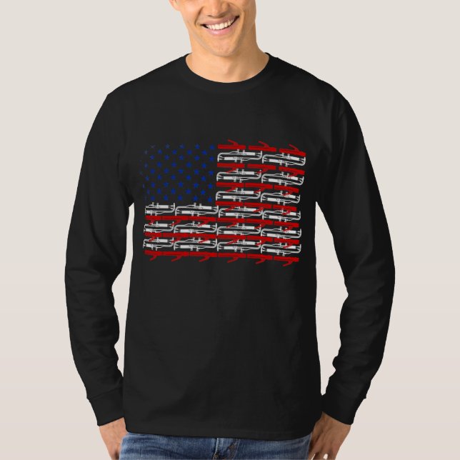 T-shirt Souder Vintage USA American Flag Welder  (Devant)