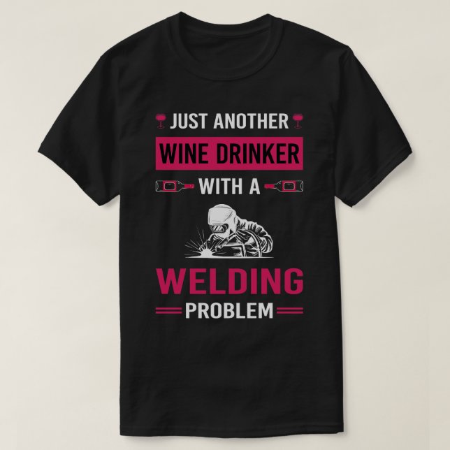 T-shirt Soudeur à souder à souder à vin (Design devant)