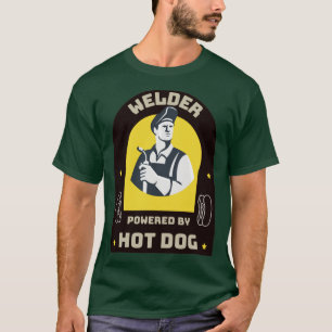 T-shirt Soudeur alimenté par Hot Dog