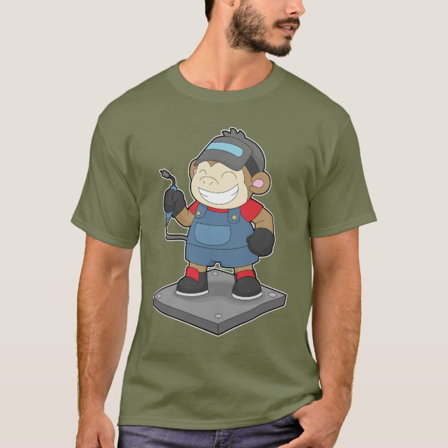 T-shirt Soudeur singe (Devant)