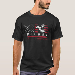 T-shirt Soudure de travail du drapeau américain