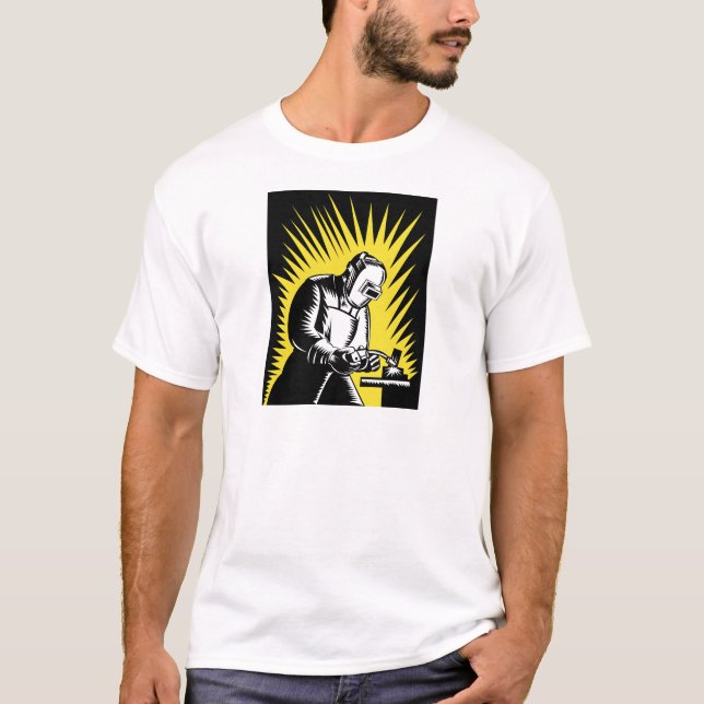 T-shirt soudure de travailleur de soudeuse (Devant)