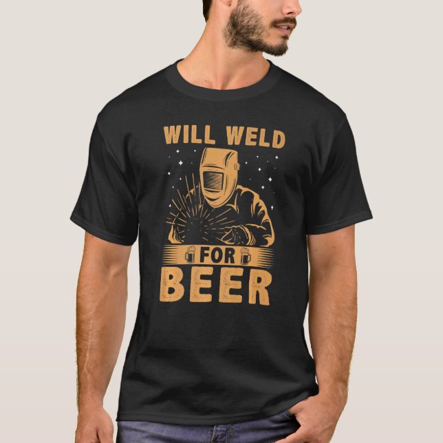 T-shirt Soudure Pour La Bière Pour Souder (Devant)