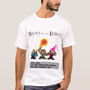 T-shirt Souffle de feu de dragon et de bouclier de 8 bits