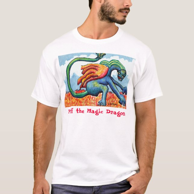 T-shirt "Soufflent le dragon magique " (Devant)