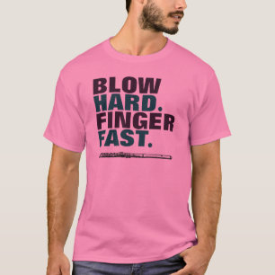 T-shirt Soufflez la bande rapide de cannelure de doigt dur