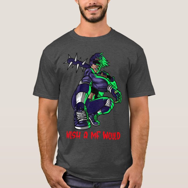 T-shirt souhaiter qu'un mf soit drôle (Devant)