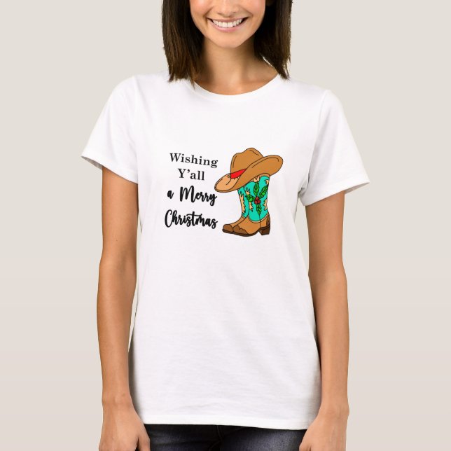 T-shirt Souhaitez à vous tous un joyeux Noël (Devant)