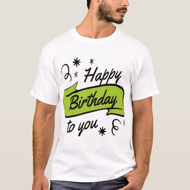 T-shirt Souhaits d'anniversaireT-shirt de base pour hommes (Devant)