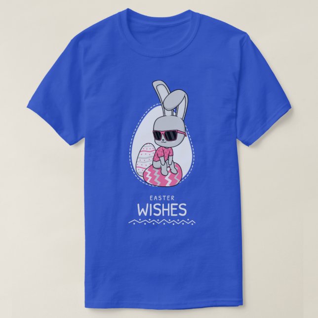 T-shirt Souhaits de lapin de Pâques (Design devant)