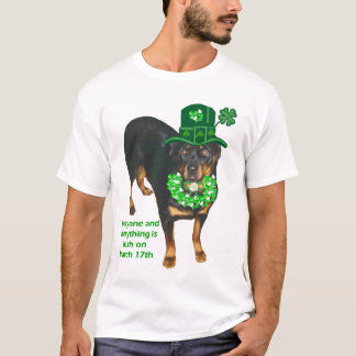 T-shirt Souhaits d'Irlandais de rottweiler