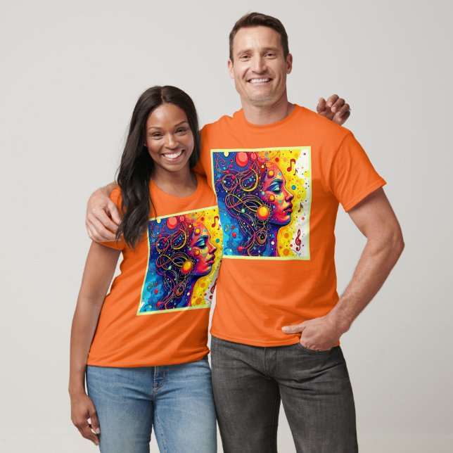 T-shirt Soul de musique colorée (Unisexe)