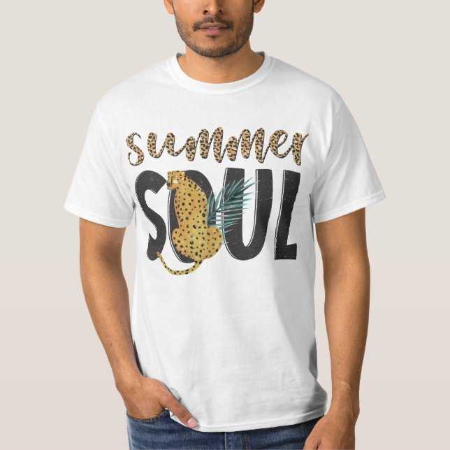 T-shirt Soul été homme avec design léopard (Devant)