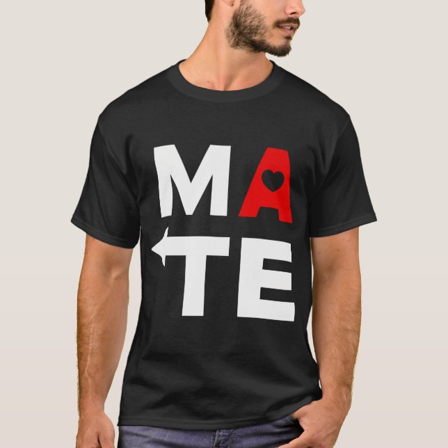 T-shirt Soul Mate Soulmate Coeur Saint Valentin Correspond (Devant)