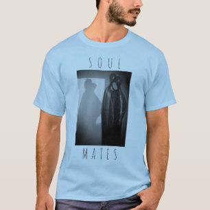 T-shirt "Soul Mates" Bougies Gris Noir Design de charbon