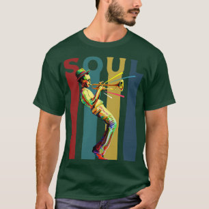 T-shirt Soul Retro design avec un jazz trumpet player 1