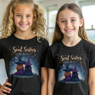 T-shirt Soul Soeurs sous les étoiles Magical Witchy Friend