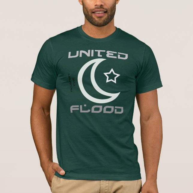 T-shirt Soulagement d'inondation du Pakistan - option unie (Devant)