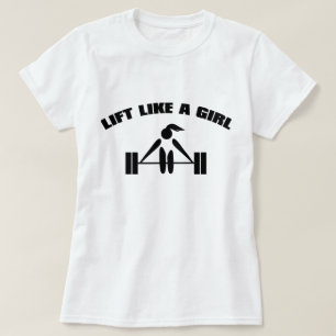 T-shirt Soulevez comme une fille - noir